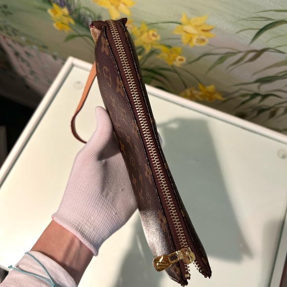 AS-IS Louis Vuitton Brown Monogram Pouchette Accessories. RA-1780-003